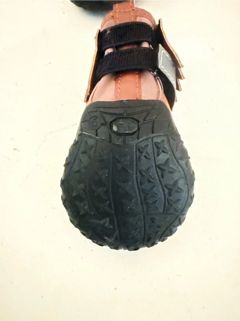 Pawcasins Brown Moccasins Non Slip Boots Dog Paw Size 5 (Medium)